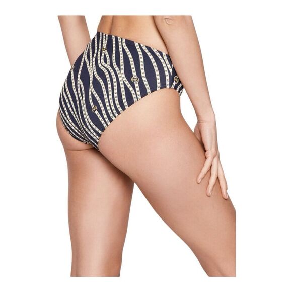 MICHAEL Michael Kors Bikini Bottom WMNS L High Leg - Diagonal Chain Belt Print - Picture 8 of 9